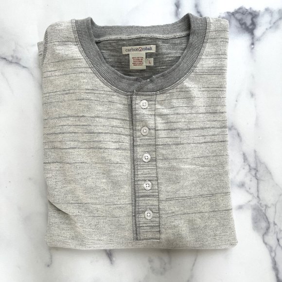 Carbon2Cobalt IPA Henley Long Sleeve Shirt, Oatmeal, Size L - Picture 10 of 10